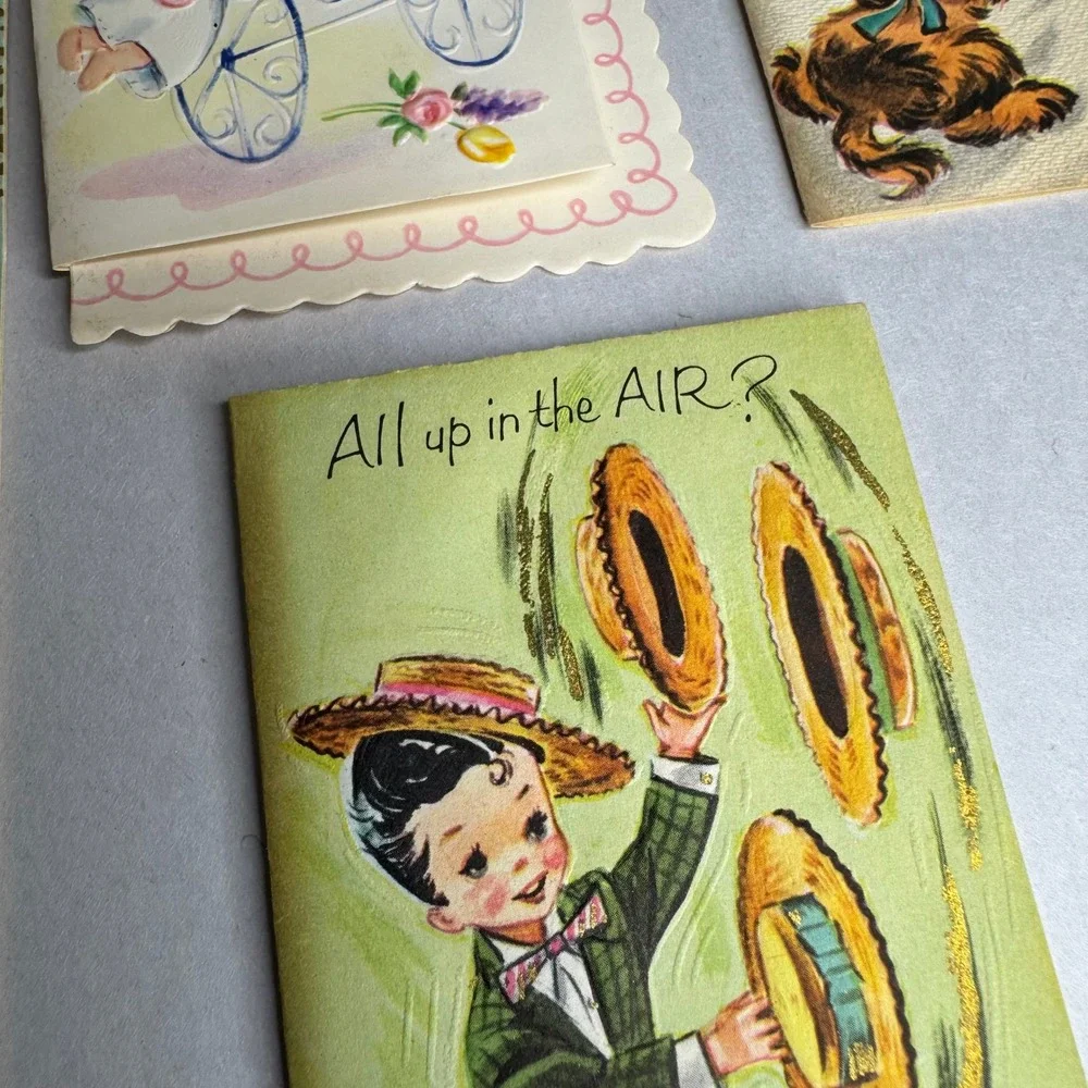 Vintage Greeting Cards Lot 8 A Straw Hill Card Get Well Hello Thinking of You